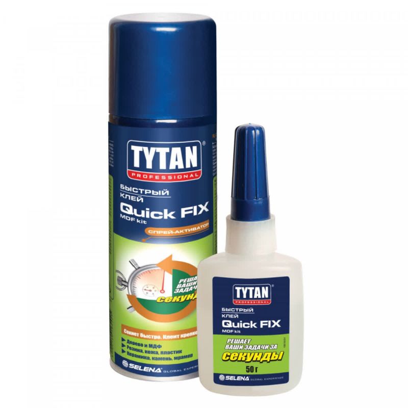 купить Клей TYTAN Professional Quick Fix 200мл/50г секундный цианакрилатный для МДФ прозрачный с доставкой