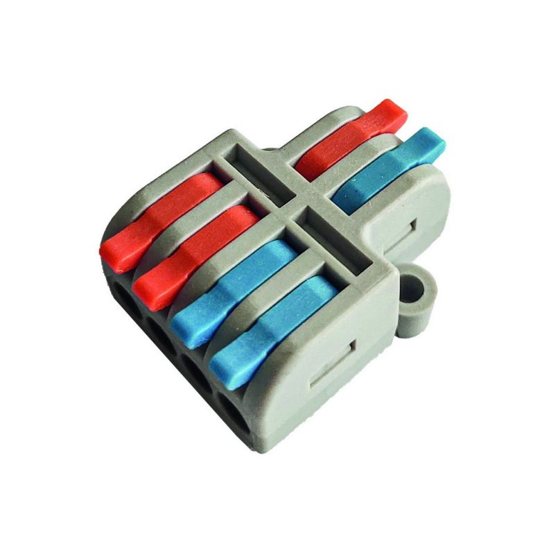 купить Клемма соединительная проходная разветвительная рычажковая 2х4 (0.08-4мм) с доставкой