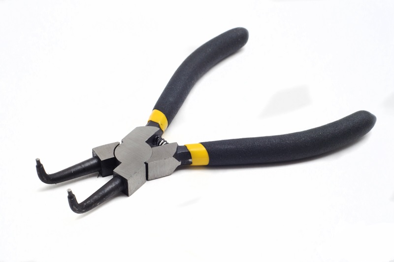 купить Съемник стопорных колец СЕРВИС КЛЮЧ сжим изогнутый                                                   с доставкой