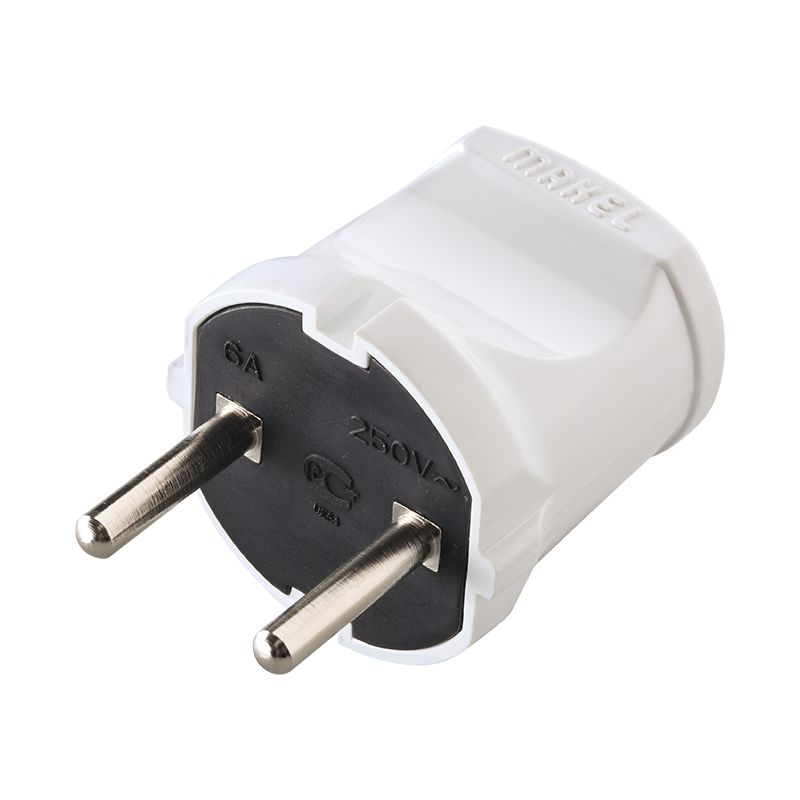 купить Вилка Makel белая без заземления                                                                     с доставкой