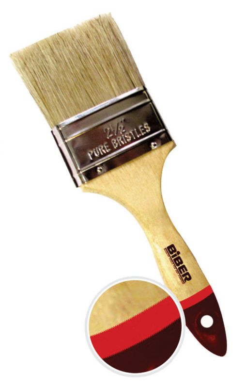 купить Кисть флейцевая BIBER "Суприм"  75мм  натуральная щетина с доставкой