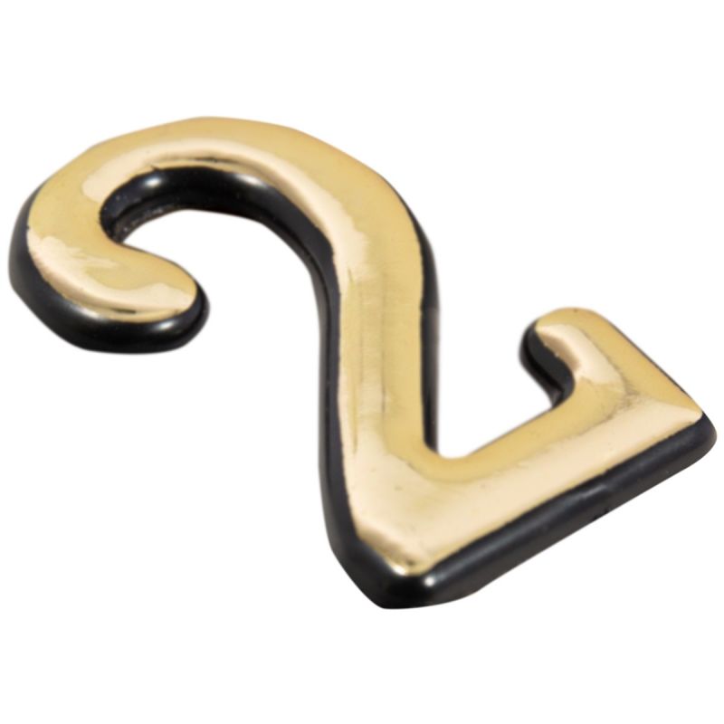 купить Цифра пластиковая №2 золото                                                                          с доставкой