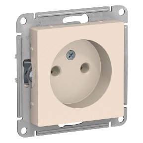 купить Розетка Schneider Electric Atlas (модуль) 1-ая бежевый без заземления  ATN000241 с доставкой