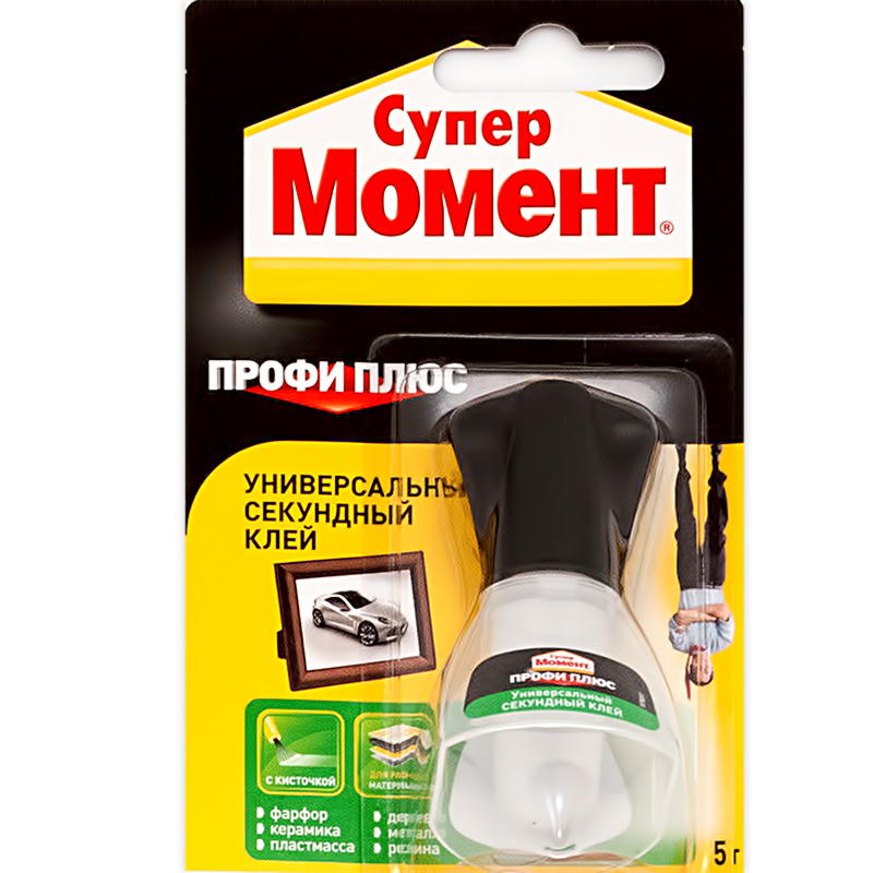 купить Клей  Момент Супер Профи плюс 5г (кист.)  (на блистере)                                              с доставкой