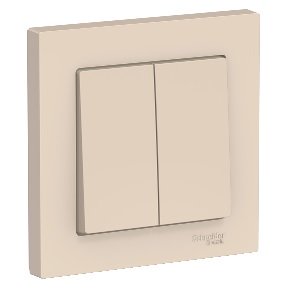 купить Выключатель Schneider Electric Atlas 2кл. бежевый В СБОРЕ  ATN000252 с доставкой