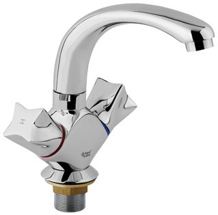 купить Смеситель для раковины AquaKratos АК1921 1/2" на гайке, латунь с доставкой
