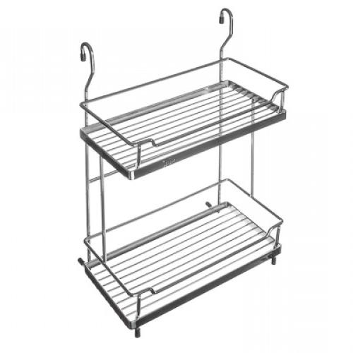 купить Полка на рейлинг двойная ALBA CWJ216B-3 280х180х405мм хром с доставкой