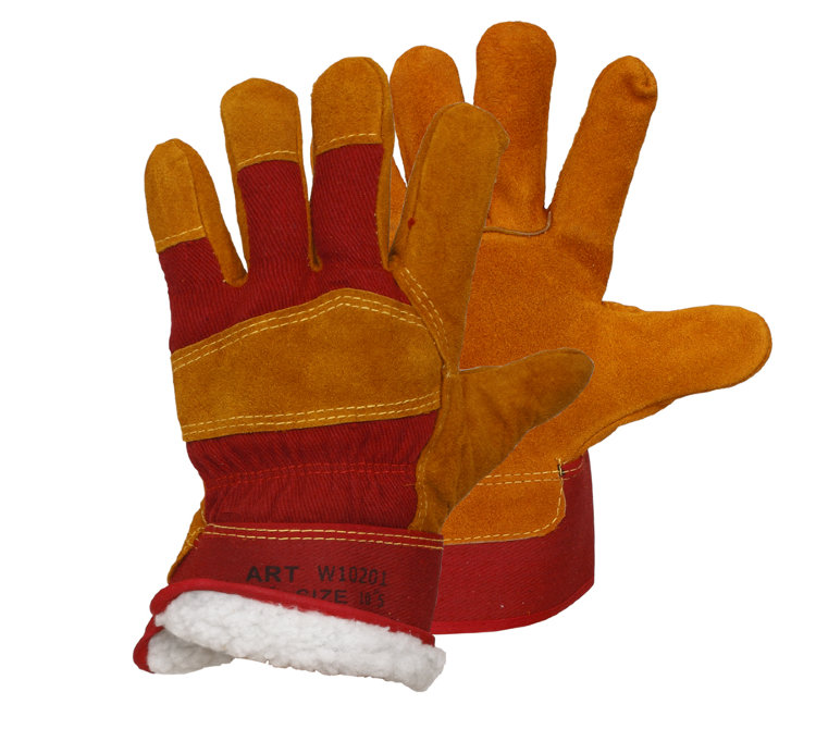 купить Перчатки спилковые комбинированные утеплённые с доставкой