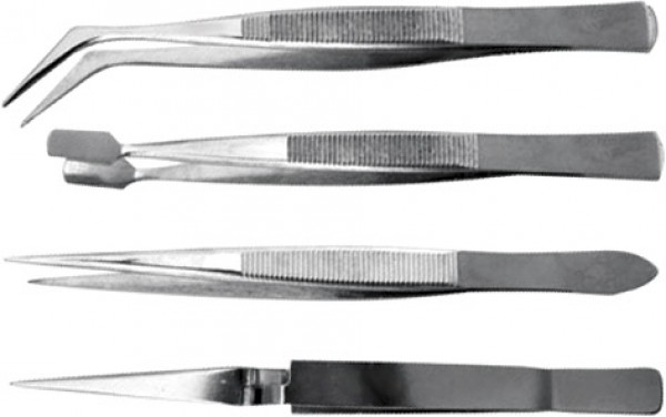 купить Пинцеты FIT набор 4шт, нерж.сталь                                                                    с доставкой