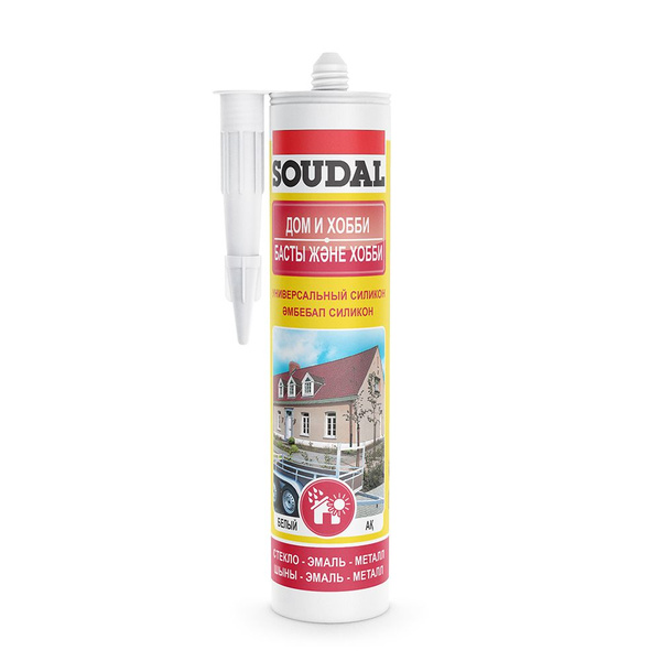 купить Герметик силиконовый  Soudal  280мл серый  с доставкой