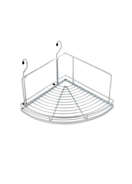 купить Полка на рейлинг угловая большая YJ-G301 320*320*280мм хром                                          с доставкой