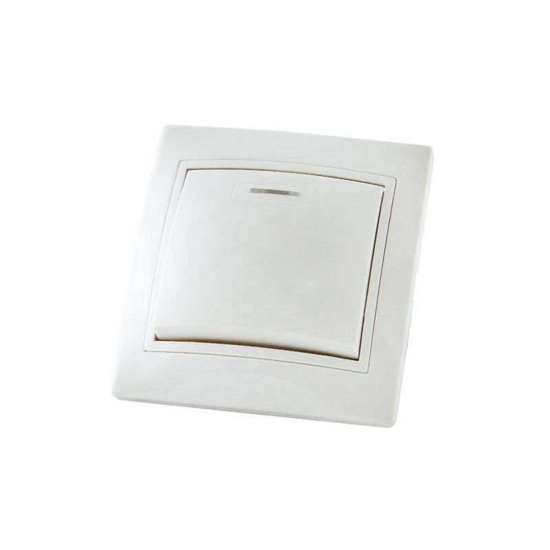 купить Выключатель TDM Таймыр 1кл. белый c подсветкой                                                       с доставкой