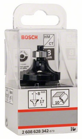 купить Фреза Bosch для закруглений 8/10/16,5/57 (2.608.628.342)                                             с доставкой