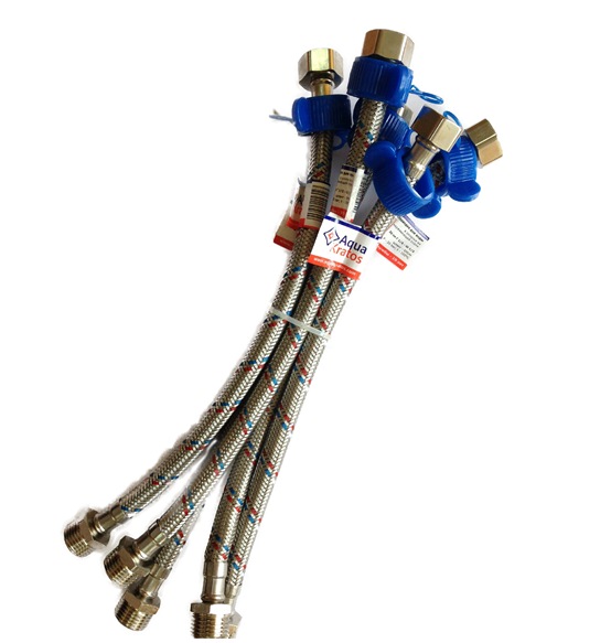 купить Подводка для смесителя  60см М10х18мм нержавеющая сталь AquaKratos AKv-218 с доставкой