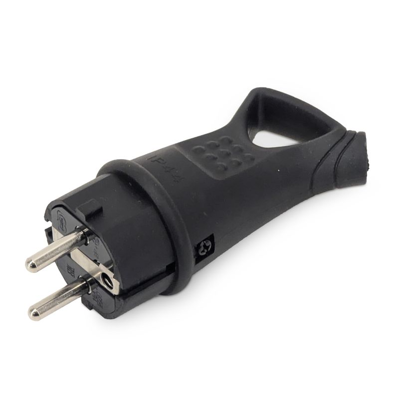 купить Вилка Omnyx с ушком 16А каучук, с заземлением с доставкой