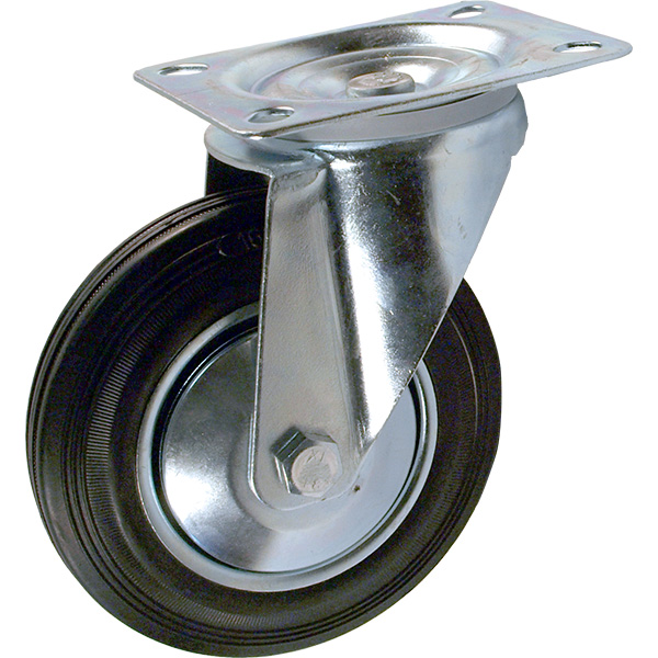 купить Колесная опора промышленная поворотная SC 63 D160мм черная резина                                    с доставкой