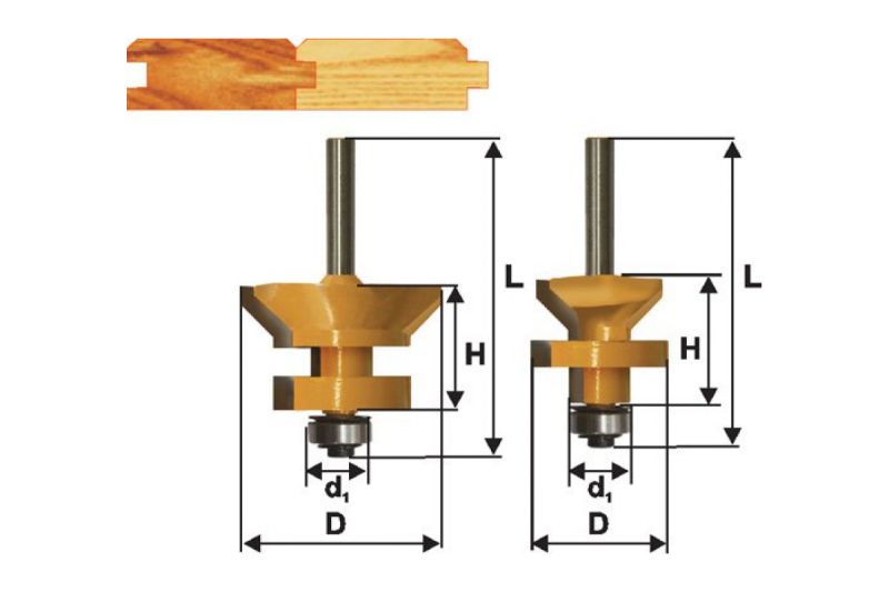 купить Набор фрез для изготовления вагонки 2 шт, 50х30  хв.8 мм ЭНКОР с доставкой