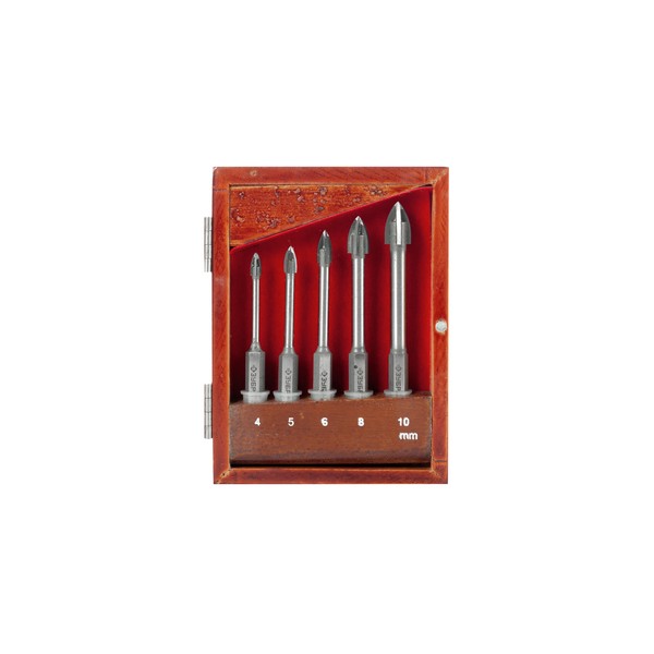 купить Сверла набор Зубр"Эксперт" по кафелю, керамике 4-10мм 5шт.                                           с доставкой