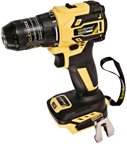 купить Шуруповерт безщеточный, Hanskonner PLATINUM HCD2065BL,без акб и ЗУ 18 В, 65Нм с доставкой