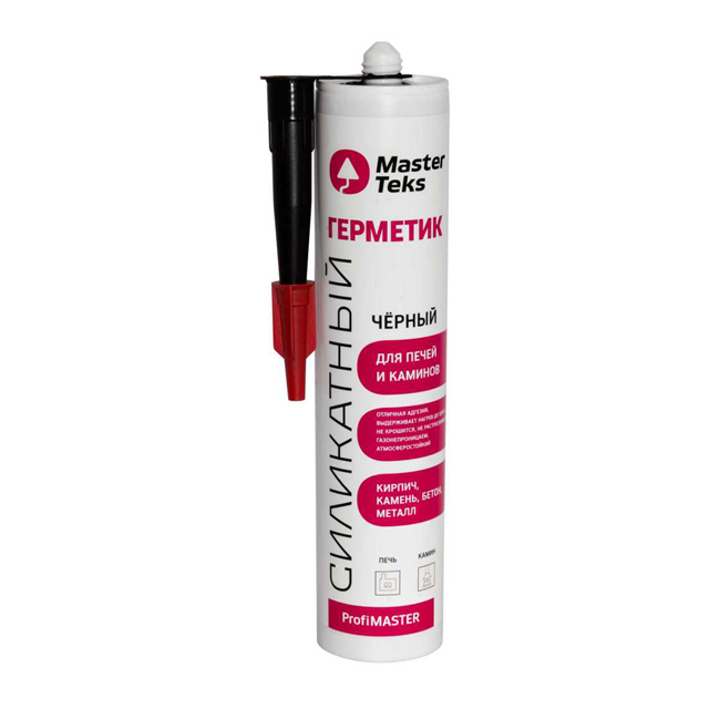 купить Герметик силикатный MasterTeks ProfiMaster для печей 260мл черный с доставкой