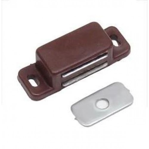 купить Защелка магнитная одинарная L-45мм коричневая                                                        с доставкой