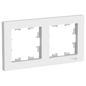 купить Рамка Schneider Electric Atlas 2-ая  белый  ATN000102 с доставкой