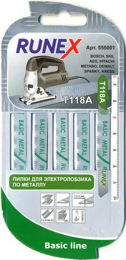 купить Пилка Runex T-118А 75х50мм (сталь,нерж.сталь,цв.мет.) прям.распил                                    с доставкой