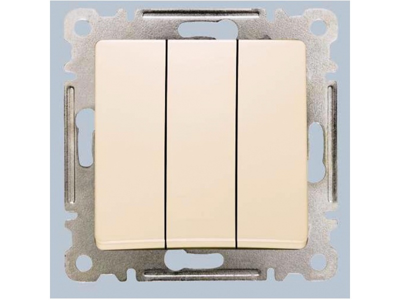 купить Выключатель Makel Lillium (модуль), 3кл. крем                                                        с доставкой