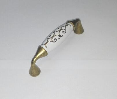 купить Ручка мебельная скоба MICO LUX "Султан" (керамика) 4025-40/96мм, бронза                              с доставкой