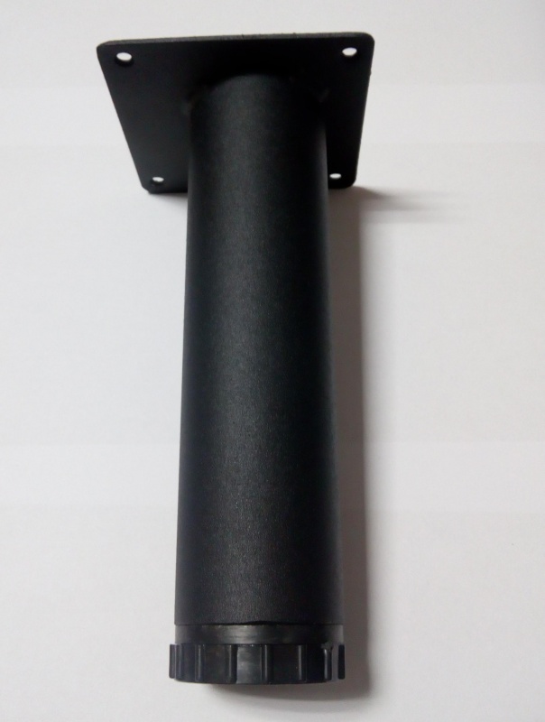 купить Опора мебельная регулируемая D51 Н200мм с площадкой, черный муар                                     с доставкой