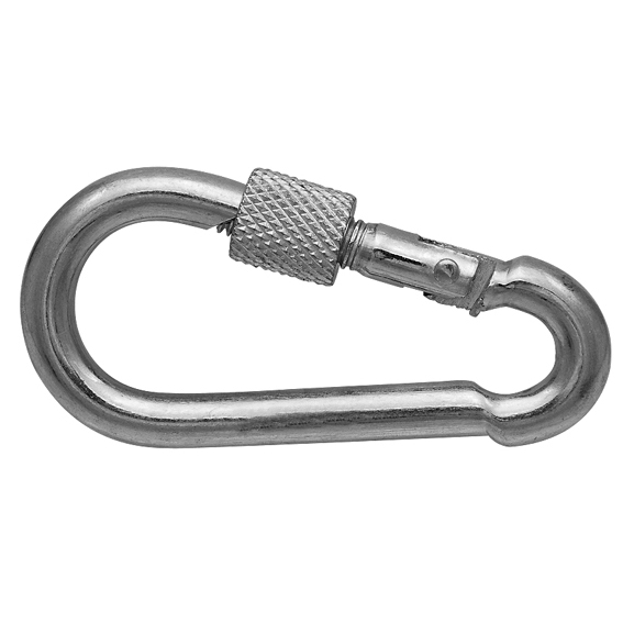 купить Карабин с фиксатором оцинк. 14мм DIN 5299D                                                           с доставкой