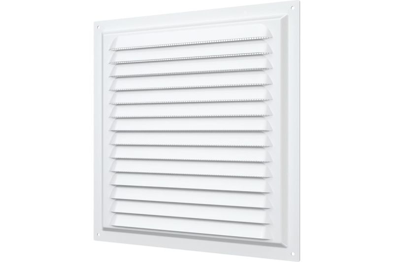купить Решетка вентиляционная вытяжная стальная ЭРА  250х250мм, белая 2525МЭ с доставкой