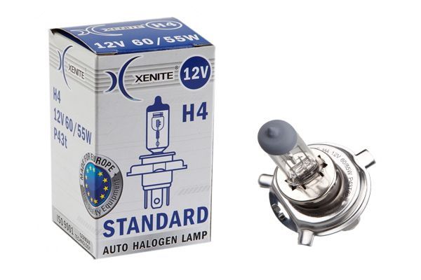 купить Автолампа галогенная Xenite Standard H4 (P43T) 12V 60/55W  с доставкой