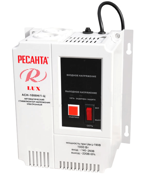 купить Стабилизатор напряжения РЕСАНТА АСН- 1000Н/1-Ц,Lux                                                   с доставкой