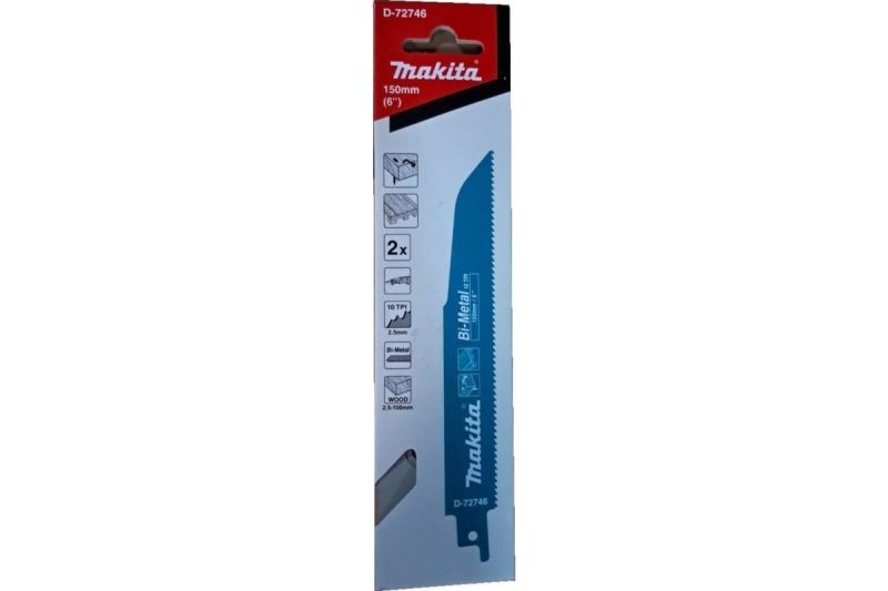 купить Полотно для сабельной пилы Makita D-72746 152х1,25х10TPI по дереву с гвоздями с доставкой