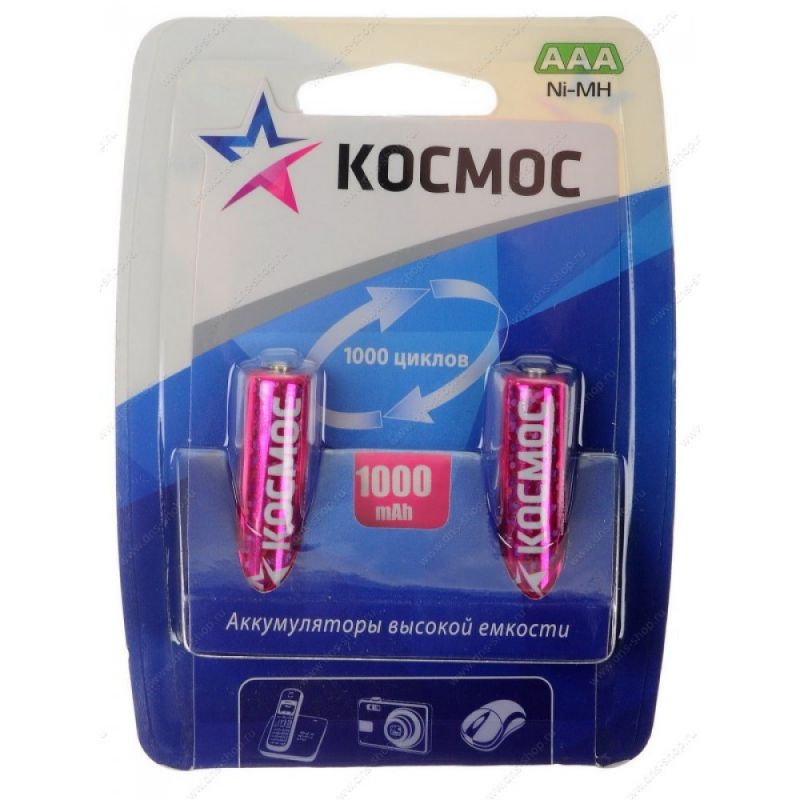 купить Батарейка аккумуляторная R3-1000mAh  Космос                                                          с доставкой