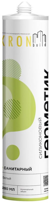 купить Герметик силиконовый KRONbuild 280г санитарный белый с доставкой