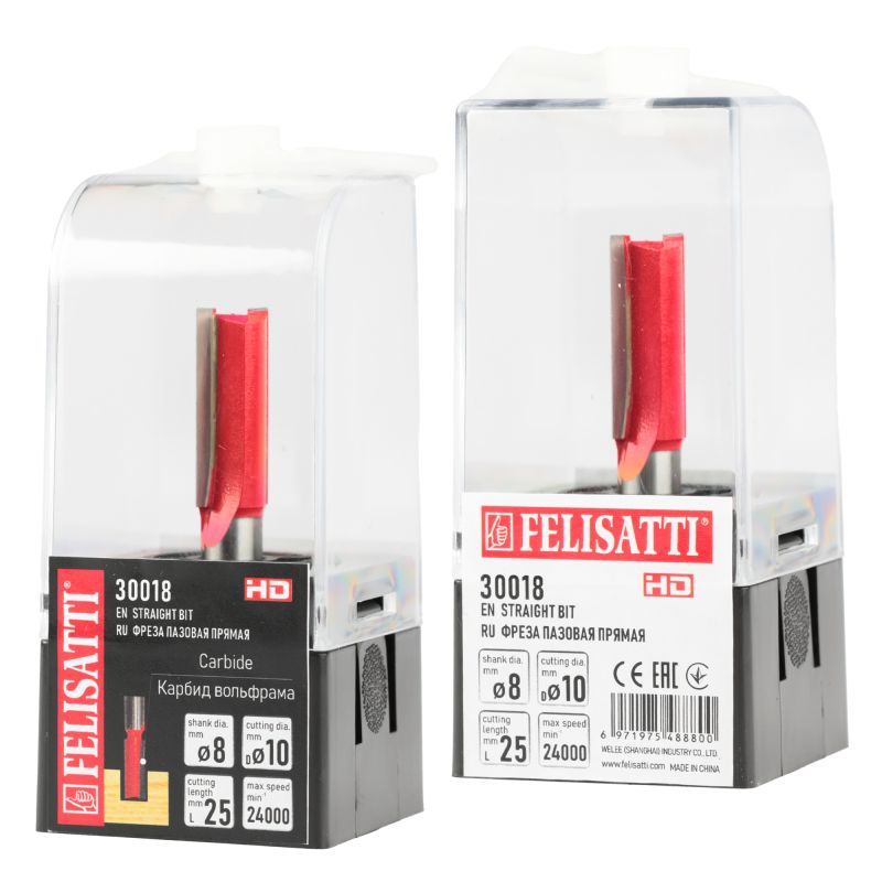 купить Фреза Felisatti пазовая прямая 10х25  хв.8мм с доставкой