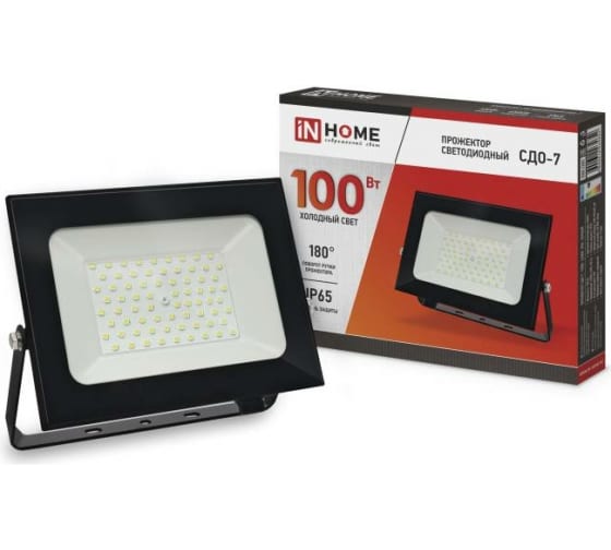 купить Прожектор светодиодный InHome СДО-7 100Вт 6500К IP65 9000Лм с доставкой