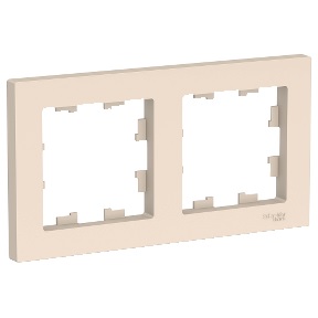 купить Рамка Schneider Electric Atlas 2-ая бежевый  ATN000202 с доставкой