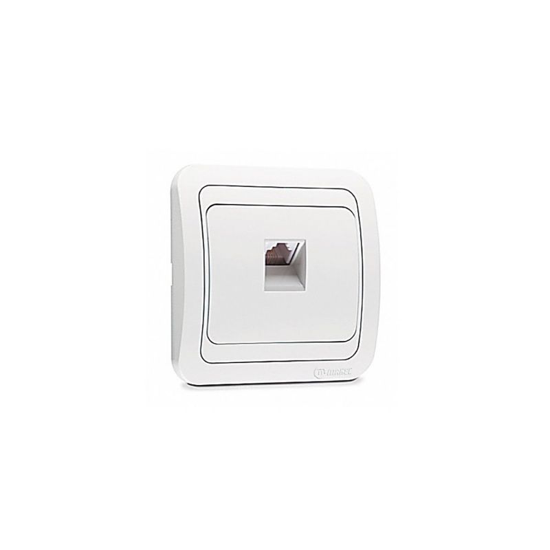 купить Розетка телефонная Makel Mimoza белая                                                                с доставкой