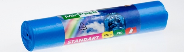 купить Мешки для мусора "Standart" 120л 70х110см,25мкм,ПВД (10шт.)                                          с доставкой