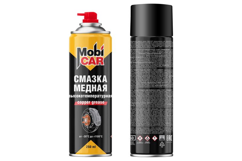 купить Смазка медная (аэрозоль) 250мл, высокотемпературная +1100 С MobiCAR 0523-03 МС с доставкой