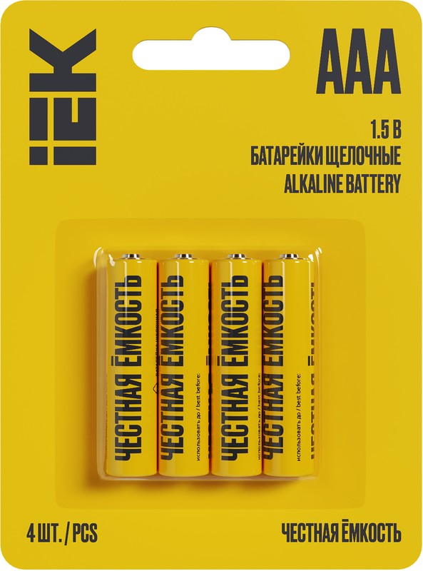 купить Батарейка  LR3 Честная емкость IEK Alkaline щелочная с доставкой