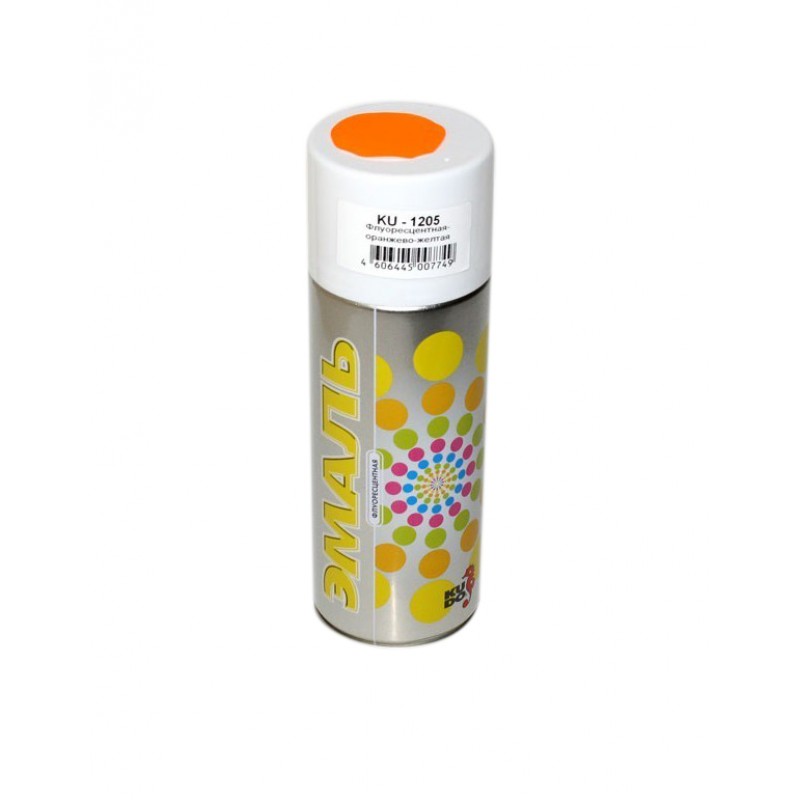 купить Краска аэроз. флуоресцентная КУДО KU-1205 оранжево-желтая 0,52л                                      с доставкой