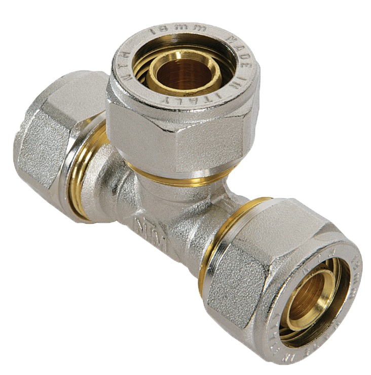 купить Тройник NTN 16х20х16 ц/ц/ц для мет.пл.труб, сантехнический   с доставкой