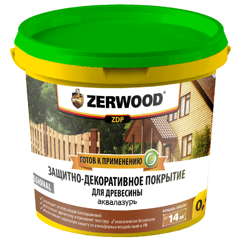купить Пропитка по дереву защит.декор. акрил. бесцветная 0,9кг ZERWOOD ZDP аквалазурь с доставкой