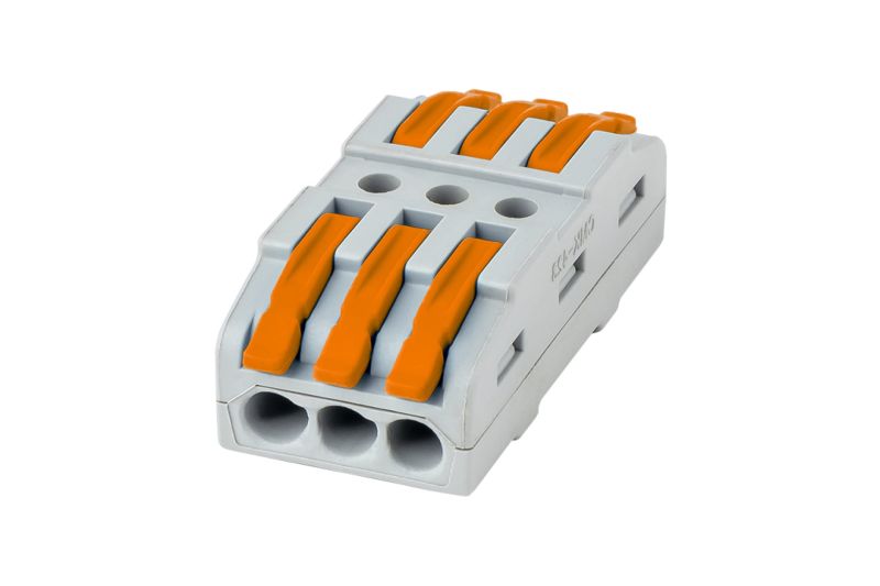 купить Клемма соединительная проходная рычажковая 3х(0.08-4мм) с доставкой