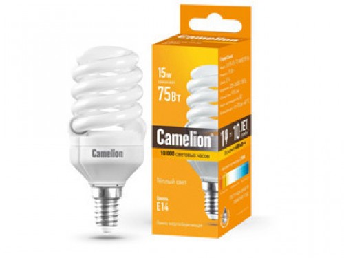 купить Лампа энергосбер. Е14 Camelion FS-T2-M 15W (827)т                                                    с доставкой