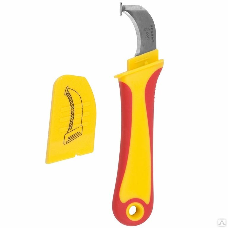 купить Нож монтажника Rexant нержавеющая сталь, с "пяткой" с доставкой